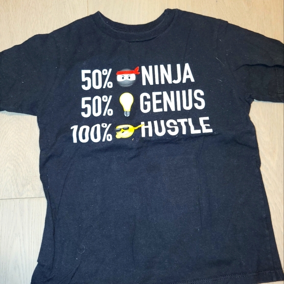 Black cotton shirt with print size S - Picture 1 of 2